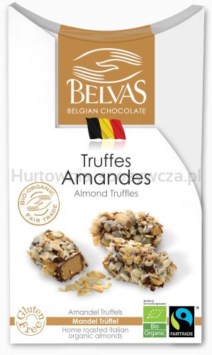 Czekoladki Belgijskie Trufle Z Migdałami Fair Trade Bezglutenowe Bio 100 G - Belvas [BIO]