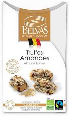 Czekoladki Belgijskie Trufle Z Migdałami Fair Trade Bezglutenowe Bio 100 G - Belvas [BIO]