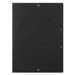 Donau Teczka z gumką preszpan, A4, 390gsm, 3-skrz., Czarna 