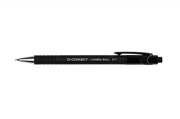 Długopis automatyczny Q-CONNECT LAMBDA, 0,7mm, czarny - 2