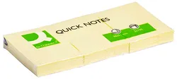 Bloczek Samoprzylepny Q-Connect, 38X51Mm, 3X100 Kart., Jasnożółty