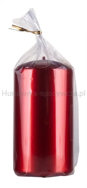 Świeca słupek DONAU HOME Aurora, 70x130mm, rubin