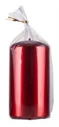 Świeca słupek DONAU HOME Aurora, 70x130mm, rubin