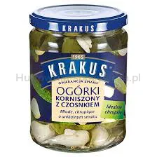 Krakus Ogórki KorniSzampony Z Czosnkiem 500 G