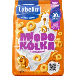 Lubella MIODO KÓŁKA Płatki śniadaniowe -30% cukru 230g