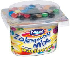 Danone Zakręcony Mix Jogurt O Smaku Waniliowym 125 G