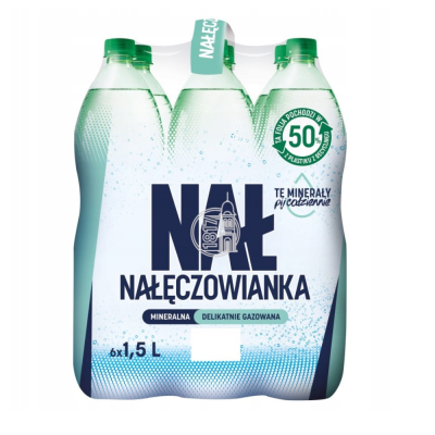 Woda Nałęczowianka Delikatnie Gazowana 1,5 Lx6 szt.