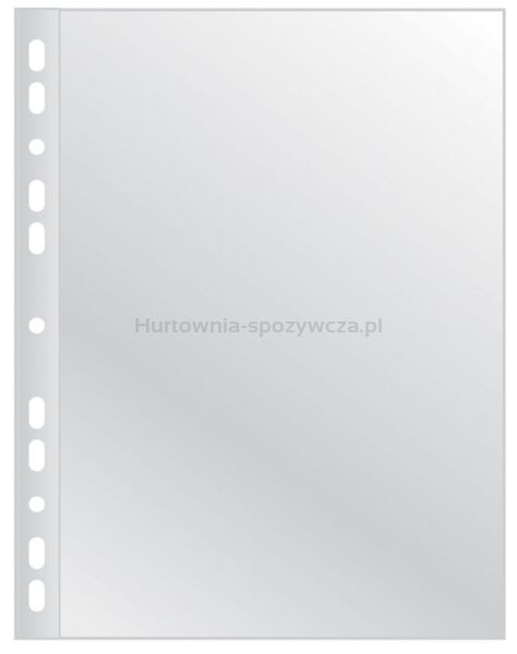 Q-Connect Koszulki na dokumenty poszerzane, PP, A4, groszkowe, 40mikr., 50szt. 