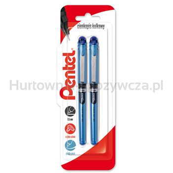 Pentel Cienkopis kulkowy EnerGel BLN15 - niebieski x 2 sztuki