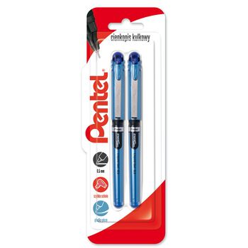 Pentel Cienkopis kulkowy EnerGel BLN15 - niebieski x 2 sztuki