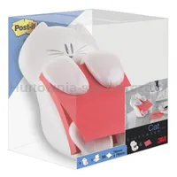 Post-It Podajnik do karteczek samoprzylepnych Kotek (CAT-330), biały, w zestawie 1 bloczek Super Sticky Z-Notes  - 2