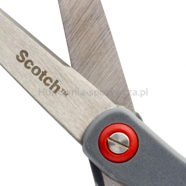 Nożyczki biurowe SCOTCH® (1448), precyzyjne, 20,5cm, czerwono-szare - 3