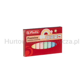 Herlitz Plastelina 8 kolorów pastelowa