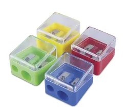 Donau Temperówka plastikowa, podwójna, mix kolorów 