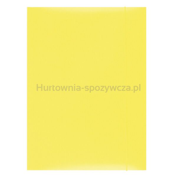 Office Products Teczka z gumką, karton, A4, 300gsm, 3-skrz., żółta 