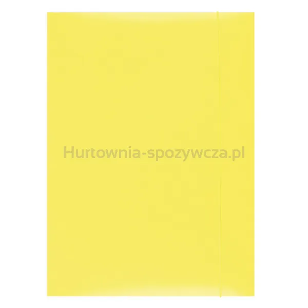 Teczka z gumką OFFICE PRODUCTS, karton, A4, 300gsm, 3-skrz., żółta