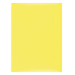 Office Products Teczka z gumką, karton, A4, 300gsm, 3-skrz., żółta 