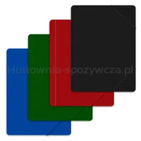 Teczka z gumką OFFICE PRODUCTS, A4, PP, 500mikr., 3-skrz., niebieska - 2