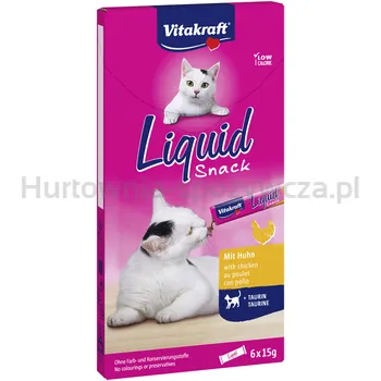 Vitakraft Cat Liquid Snack 6X15 G Kurczak/Tauryna