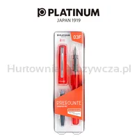 Platinum Pióro wieczne Prefounte Vermilion Orange, F, w plastikowym opakowaniu, na blistrze, pomarańczowe  - 3