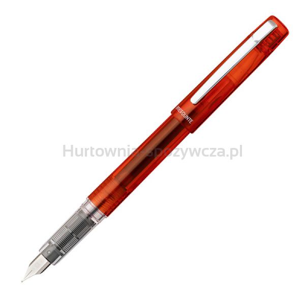 Platinum Pióro wieczne Prefounte Vermilion Orange, F, w plastikowym opakowaniu, na blistrze, pomarańczowe  - 2