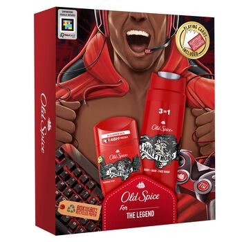 Zestaw podarunkowy Old Spice Gamer dezodorant w sprayu, żel pod prysznic, karty do gry 300 ml