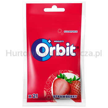 Orbit Strawberry Guma Do Żucia Bez Cukru 29 G (21 Drażetek)