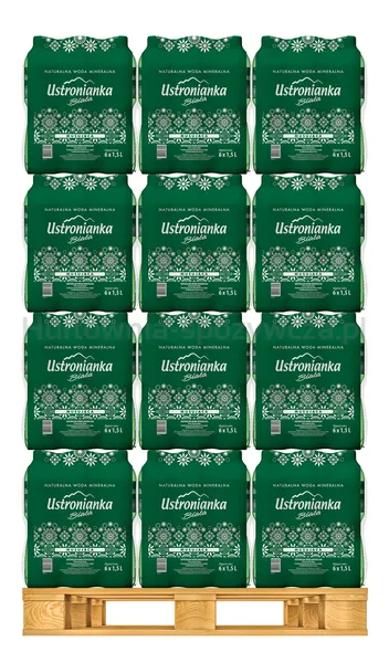 Ustronianka Woda Biała 1,5L Musująca<br>(Paleta 504 szt.)