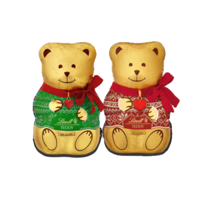 Lindt TEDDY Sweater Red&Green 100g