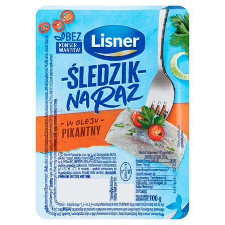 Lisner Śledzik Na Raz Pikantny Z Chili 100G
