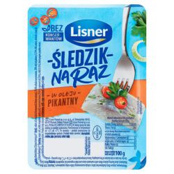 Lisner Śledzik Na Raz Pikantny Z Chili 100G