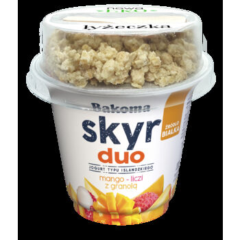 Skyr duo Jogurt typu islandzkiego mango-liczi z granolą 215g