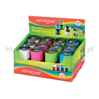 Temperówka Keyroad Sand Clock, Plastikowa, Podwójna, Z Pojemnikiem, Pakowane Na Displayu, Mix Kolorów - 2