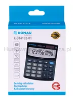 Donau Kalkulator Biurowy Tech, 10-Cyfr. Wyświetlacz, Wym. 122X100X32 Mm, Czarny  - 2