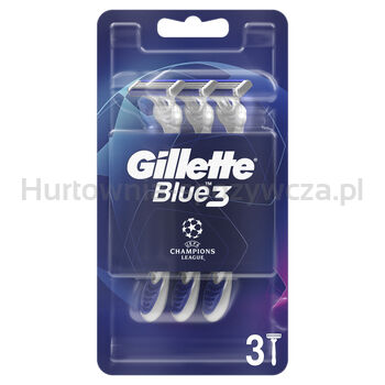 Gillette Blue3 Jednorazowe Maszynki Do Golenia Dla Mężczyzn, 3 Sztuki