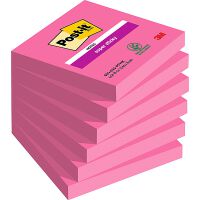 Post-It Karteczki samoprzylepne Super sticky, (654-6SS-PNK), 76x76mm, 1x90 kart., fuksja [BIURO]