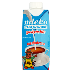 Gostyń Mleko Zagęszczone Niesłodzone 7,5% Tłuszczu 350G/ K - 18 Szt