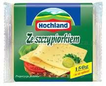 Hochland Ser Kremowy W Plastrach Ze Szczypiorkiem 130G