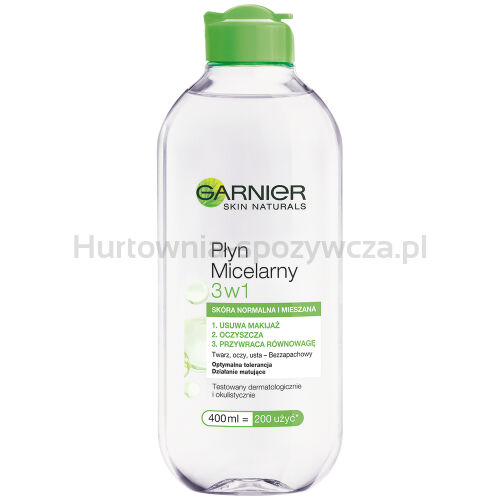 Garnier Płyn Micelarny 3W1 Skóra Normalna I Mieszana 400 Ml