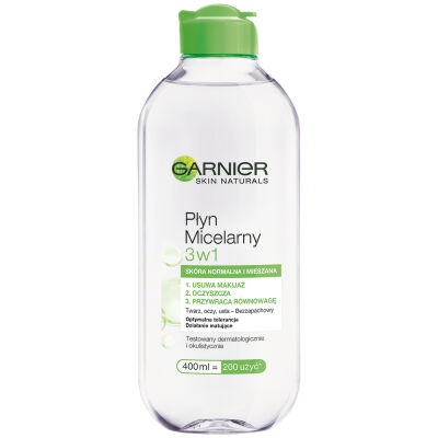 Garnier Płyn Micelarny 3W1 Skóra Normalna I Mieszana 400 Ml