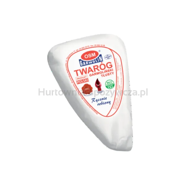 Garwolin Twaróg garwoliński tłusty Klinek pergamin + folia Około 500g 