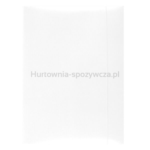 Office Products Teczka z gumką, karton, A4, 300gsm, 3-skrz., biała 