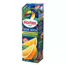 Hortex Pomarańcza Brazylijska sok 100% karton 1L