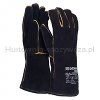 Rękawice spawalnicze DONAU SAFETY DS-WELMIG, MIG, skóra bydlęca, rozm. 10/XL, czarne - 6