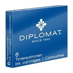 Naboje Do Piór Diplomat, 6Szt., Niebieskie