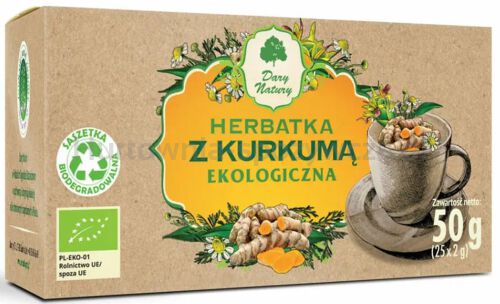 Herbatka Z Kurkumą Bio (25 X 2 G) 50 G - Dary Natury [BIO]