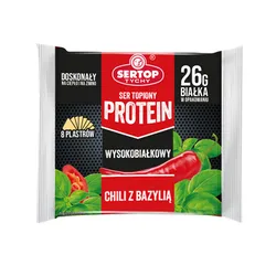 Sertop Ser topiony w plastrach protein z chili i bazylią 130 g 