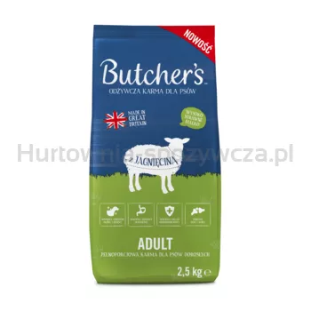 Butcher's Adult, sucha karma dla psów dorosłych, z jagnięciną 2,5kg