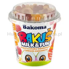 Bakuś Milk&Fun Jogurt O Smaku Waniliowym Z Żelkami 125G