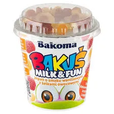 Bakuś Milk&Fun Jogurt O Smaku Waniliowym Z Żelkami 125G